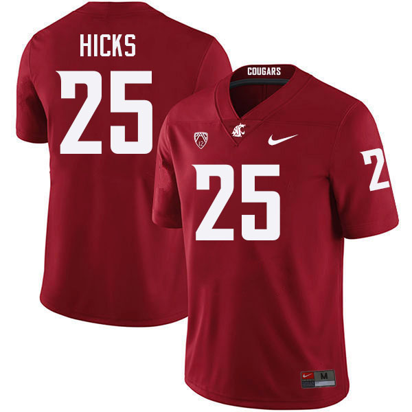 Jaden Hicks WSU Cougars Jersey.Washington State Cougars #25 Jaden Hicks Jersey Youth-Crimson